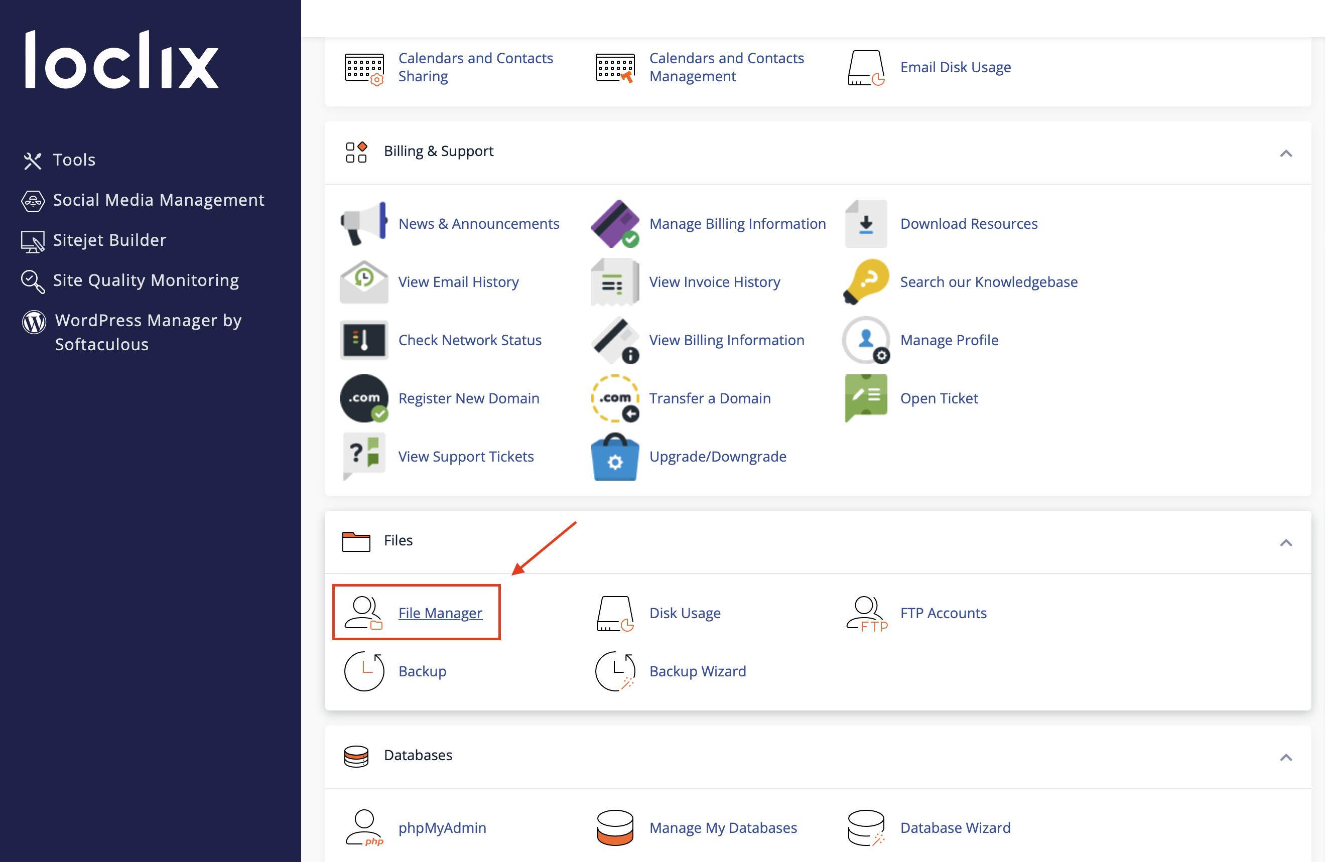 cPanel web view, FileManager icon illustration